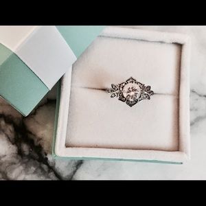 Art Deco Moissanite Engagement Ring